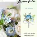 AuroraAria Dusty Blue Boutonniere for Men,Set of 6,Groom Boutonniere for Wedding,Anniversary,Homecoming,Formal Dinner Party,Wedding Decor,Artificial Dusty Blue Rose