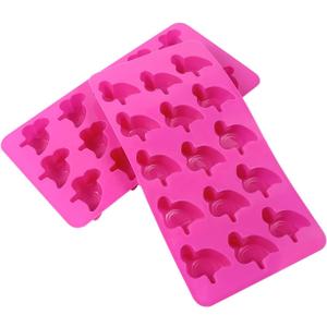 Amosfun Flamingo Cake Mold Set 2 Pcs Silicone Baking Molds for Diy Cakes Desserts Candy and Ice Shapes Non-Stick Flexible 8.5 Inch