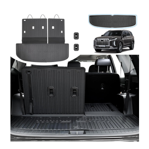 Cargo Liner Compatible with 2020-2024 Hyundai Palisade Backrest Mat TPE Cargo Mat Trunk Back Seat Cover for 2020-2024 Hyundai Palisade Accessories(Cargo Mat+Backrest Mat)