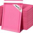 Henoyso 30 Pcs Extra Large Bubble Mailers 14 x 19 Inches Resealable Padded Envelopes Waterproof Shipping Bags Poly Padded Mailers Bulk for Mailing Packaging Small Business(Pink)