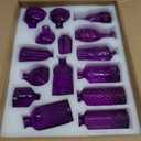 Mini Glass Bud Vases,Versatile Small Bud vases for Home and Wedding Decor, Exquisite Bridal Shower Table Centerpieces,Aromatherapy Bottles,Candle Holder, Ideal of Gifts(Pack of 30,Purple)