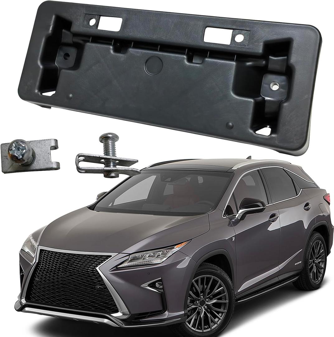 Front License Plate Frame Tag Mounting Bracket Holder Fits for Lexus RX350 RX450h F-Sport 2016 2017 2018 2019 Replace 521140E111 LX1068125