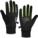 Kids Winter Warm Gloves - Touchscreen Thermal Water-Resistant for Boys Girls Running Cycling Football in Cold Weather (Black, M)