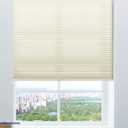 Calyx Interiors Cordless Honeycomb 9/16-Inch Cellular Shade, 30-Inch Width by 72-Inch Height, Light Filtering Cream, (A04HCB300720)