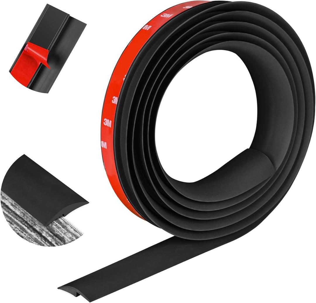 Floor Transition Strip Self Adhesive Carpet to Tile Floor Edging Trim PVC Threshold Strips, Peel and Stick Floor Joining Strip Suitable for Threshold Height Less Than