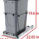 35QT Pull Out Trash Can for Under Sink Storage, Adjustable Sliding Drawer System, Doesn't Include Door Fittings (35 qt)