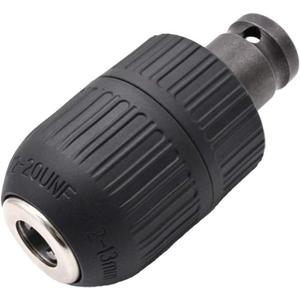 2-13mm Capacity Mount 1/2-20UNF Keyless Drill Chuck Quick Change Conversion Adapter with 1/2 Inch Socket Square Female Adapter
