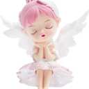 X Hot Popcorn Angel Cake Topper Fairy Cake Topper Cute Cake Topper Lovely Desktop Ornament Baking Cake Decoration Ornaments Home Decorations