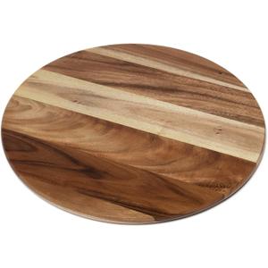 Lipper International 1200 Acacia Natural Finish Grand 20" Turntable Lazy Susan for Table - Convenient & Stylish Acacia Wood Design for Family Dining, Pantry, Counter or Craft Room
