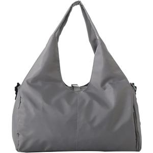 Large Gym Bag with Yoga Mat Buckle,Travel Duffle BagWaterproof Weekender Bag, Carry On Tote Bags for Women Grey