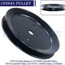 2 Pack 197473 Pulley Replaces 532197473, 532195945, 195945, 21546446 for Husqvarna 42" 46" YTH22V46, YTH18542, YTA18542, YTH20K46, YTH21K46, Craftsman YT3000, YT4000, YS4500, LT2000 Mowers
