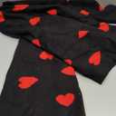 Saodimallsu Womens Valentine's Day Pajama Sets Hearts Print Lounge Set Long Sleeve Sweater and Shorts 2 Piece Outfits Large, Black