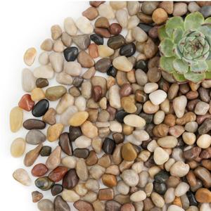 NUPICK 3lb River Rocks for Plants Indoor, 1/5 Inch Mixed Pebbles for Vase Fillers, Decorative Pea Gravel for Fish Tank, Natural Polished Stones for Succulent, Bonsai, Landscaping, Bird Baths