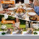 Chafing Dishes for Buffet, 4 Pack Chafing Dish Set with Glass Lid
