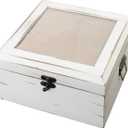 Lillian Rose Antique Rustic Wooden Wedding Card Box Decor, White