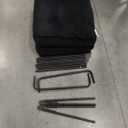 Foldable Cushioned Chair, Black – Assembly Required, Compact Portable Floor Chair, 24” x 24” x 8” Folded, Expands to 48” Long