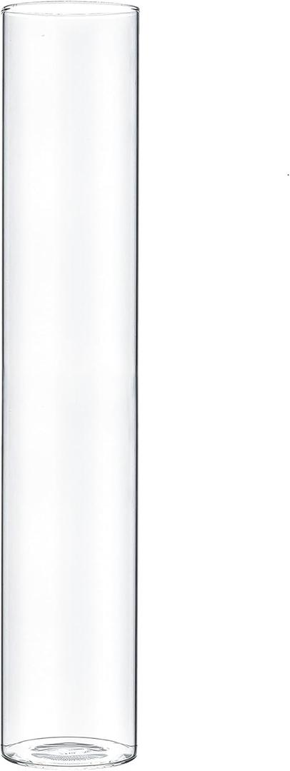 CYS EXCEL Clear Glass Cylinder Flower Vase (H:16" D:3") Hurricane Floating Candle Holder Table Wedding Centerpiece Home Decor (3" wide x 16" tall)