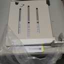 Seachrome 18 inch Silhouette Slimline Folding Wall Mount Shower Bench Seat, Light Gray Seat with Silver Frame