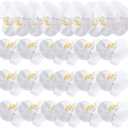 HinyoCo 24 Pcs Orchid Decorations Real Touch PU Artificial Flowers Orchid Heads Fake Phalaenopsis Flower Heads for DIY Craft Home Wedding Decoration