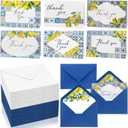 Motiskyy 60 Set Thank You Cards with Envelopes 4"x 6" Watercolor Greeting Cards Blank with Envelopes for Wedding, Baby Shower, Bridal Shower, Graduation, Teacher Appreciation Gifts(Capri Lemon)