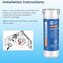 Crystala Filters Water Filter Compatible with XWFE (Built-in CHIP), Replacement for GE XWFE, XWF Refrigerator Water Filter Pack of 1