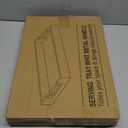 Bamboo Serving Tray with Metal Handles,17x12in Ottoman Decorative Trays Platter for Coffee Table, Living Room, Bar, Party, Large(Brown)