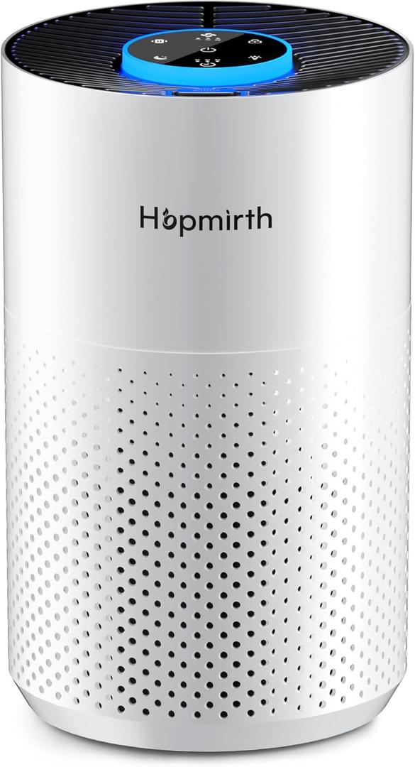 Upgraded Air Purifiers for Bedroom & Home with H14 True HEPA Filter, Covers Up to 880ft, 360 Air Intake, Quiet Pet Air Purifier, Fragrance & Timer, Removes Smoke, Pet Dander & Pollen, White