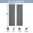 Extra Long Dark Grey Curtains for Bedroom Living Room 108 Inches Long 2 Panels Set, Light Filtering Faux Linen Textured Soft Airy Solid Rod Pocket Curtains Drapes, 2 Pcs Each 50Wx108L Inch