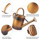 1 Gallon Metal Watering Can for Outdoor Garden, Plant & Flower Watering Pot for Gardening Bonsai Water Bucket with Sprinkler Head