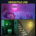 Nordmoose 2-Pack Magnetic Night Light for Cruise Ship Cabin Walls - Fun Color Changing, Dimmable Travel NightLight for Kids Room - Motion Sensor Rechargeable Light