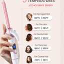 Mini Curling Iron for Short Hair Dual Voltage with European UK Plug Adapter 3/4 Inch Travel Size Small Barrel Curling Iron to Beachy Waves Curls with 30S Fast Heating, 5 Temps for Global