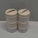 Termichy Stackable Formula Dispenser Portable Milk Powder Container, 2 Pack, Warm Grey