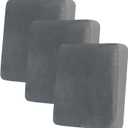 hyha Velvet Couch Cushion Covers, Soft Sofa Seat Covers for sectional 3 Cushion Couch Washable, Magic Sofa Slipcover with Elastic Bottom, Non-Slip Furniture Protector for Pets, Kid(3PC, Grey)