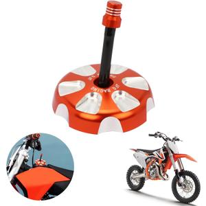 AnXin Dirt Bike Gas Cap,Larger Fuel Tank Cover With Vent Hose CNC for SX65 2010-2023 SX SXF 85-450 2013-2023 EXC EXCF XCW XCFW XCF XC 125-530 2011-2023 Orange