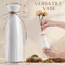 10 Pcs White Ceramic Vases Bulk 7.28" H Dried Flower Vase for Centerpieces Farmhouse Home Decorative Gift for Boho Rustic Table Centerpieces Modern Home Party Decor