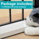 Wenqik 3 Pcs Window Sill Protector for Dogs, Thick Clear Acrylic Window Ledge Guard, Heavy Duty Scratch & Chew Resistant Cover to Protect Wood Sills from Dog Claw Damage(12'' X 5.25'' X 0.12'')