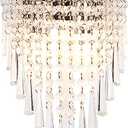 Sparkling Crystal Wall Light Fixture, E14 Base 2-Lights LED Wall Sconce Bedroom Bathroom Living Room Aisle Wall Lamp (Gold)