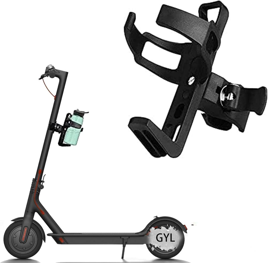 GYL Bike Water Bottle Holder 360 Degrees Rotation Black Cup Holder Drinking Bottle Holder Fit Bike Electric Scooter Mountain Bike Pramss Wheelchairs