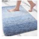 Arotive Microfiber Bathroom Rugs, Shaggy Soft and Absorbent Bath Rug, Non-Slip, Thick Plush Machine Washable Dry Bath Mats for Bathroom, Tub and Shower, 24x16, Light Blue, Rectangular