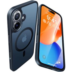 Pack of 2 Opxyl Magnetic for iPhone 16 Pro Case Compatible with MagSafe, [16FT Drop Protection] Shockproof iPhone 16 Pro Phone Case for MagSafe Wallet Sleeve, Magnetic Car Holder, Magnetic Charger, Black