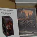 Book Nook Kit, 3D DIY Wooden Puzzle Dollhouse Kit for Adults & Teens, Book Nook Bookshelf Insert Decoration Bookend Miniature Kit with Sensor Light Creative Craft Home Decor, Vintage Car