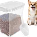 5 - 8 Lbs Dog Food Storage Container with Scoop - Airtight Cat Food Container - Buckle-Lock Pet Food Container for Dog, Cat, Bird Seed, Chicken, Dog Treat - Dry Food Container for Rice, Cereal, Flour