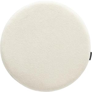 Memory Foam Seat Cushion Round Stool Chair Pad Non - Slip Circle Chair Pad with Washable Cover 1.8 - Inch Thick for Office, Dining, Car, Kids' Chairs (White, 14x14 Inch)
