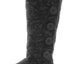 MUK LUKS womens Malena Boots (Size 7, Black Lattice)