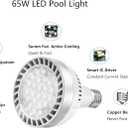 LED Pool Light Bulb 120V 65W Daylight White 6000K Swimming Pool 6000LM Pool Light Bulb Replacement for Most Pentair Hayward Light Fixtures (Pool 65W)
