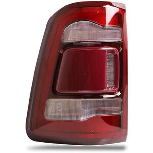 LED Tail Light Red Cover w/o Blind Spot Compatible With 2019-2023 Dodge Ram 1500 Left Driver Side Replace 55112991AD