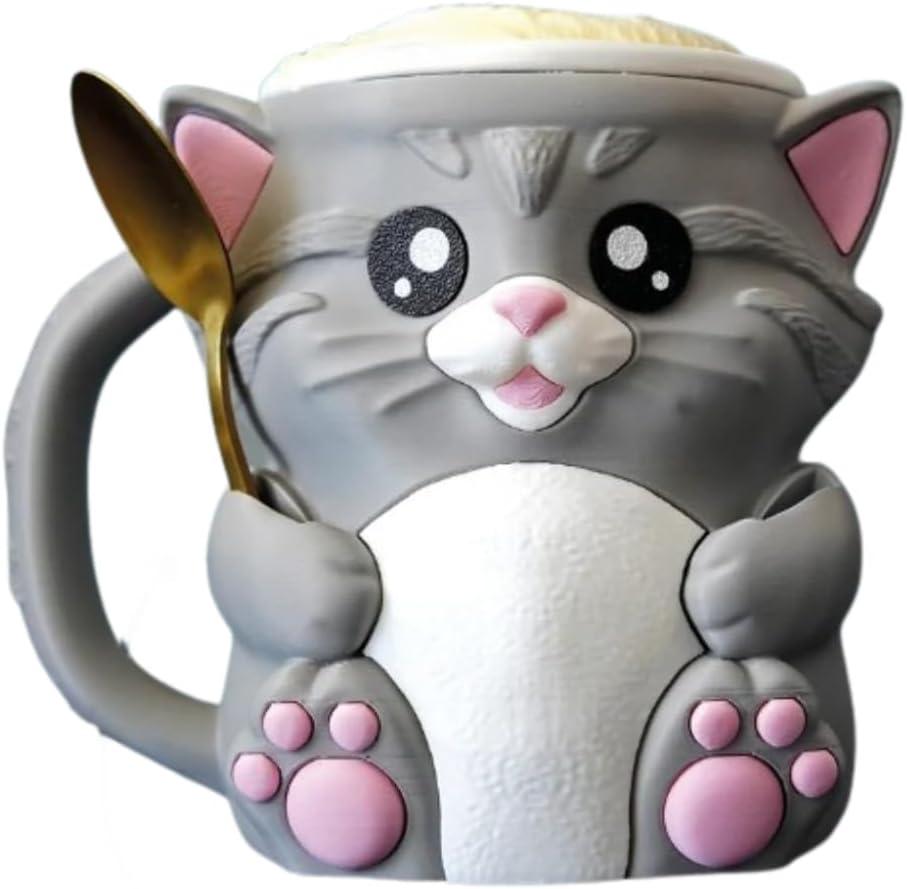 Ice Cream Pint Holder  Fits Standard Pints  Dual Spoon Sockets  Keeps Hands Warm  Fun Unique Designs with Vibrant Colors  Reusable Ice Cream Sleeve - Ramen Noodle Holder (Cat)