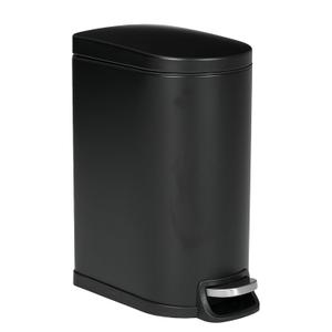Anti-Slip Trash Can with Liner Lock System - Stainless Steel Kitchen Bin, Soft Close Lid & Fingerprint Proof - Perfect for Kitchens, Laundry Rooms (Black, 10L/12.40" L  7.32" W  15.35" H) Anti-Slip Trash Can with Liner Lock System - Stainless Steel Kitchen Bin, Soft Close Lid & Fingerprint Proof - Perfect for Kitchens, Laundry Rooms (Black, 10L/12.40" L  7.32" W  15.35" H)
