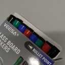 Glass Board Dry Erase Markers, Bullet Tip, 8 Pack with Magnetic Eraser Caps, 4 Assorted Colors, Designed for Glass Board, Bold Color