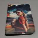 4-Pocket Trading Card Binder, Baseball Card Binder Fits 400 Cards with 50 Removable Sleeves, Zipper Card Holder Album for Standard Size Cards, Portable Collector Storage & Display Case
